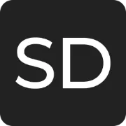 The Sugar Defender app-style icon: white letters SD on a dark gray rounded square
